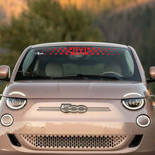  Checkered Stripe Windshield Vinyl Decal for Fiat 500_3
