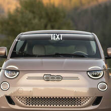 Personnalisé Texte Avant Autocollant Drapeau d’Italie Pare-brise pour Fiat 500 2