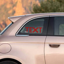 Сheckered flag CUSTOM TEXT DECAL STICKER SIDE GRAPHICS FOR Fiat 500 2