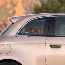 Сheckered flag CUSTOM TEXT DECAL STICKER SIDE GRAPHICS FOR Fiat 500 3