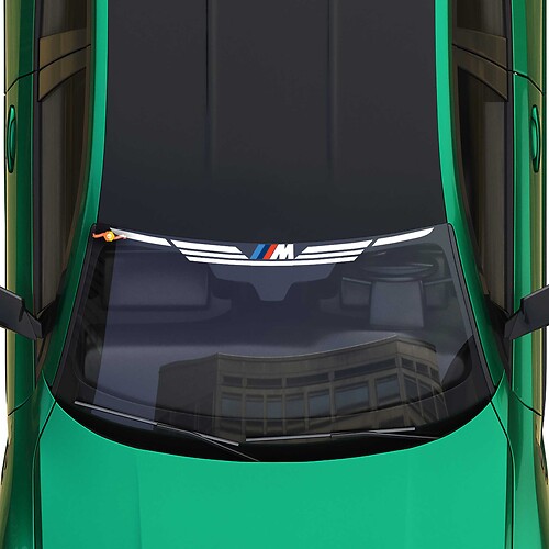 Motorsport M wings Stripes decal Windshield sticker fit to BMW G series
