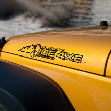 Custom Text and coordinates Mountain Jeep Wrangler bonnet Decal rubicon sahara JL JK CJ TJ YJ
 6