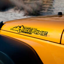 Mountain Style Custom Text Hood Vinyl Decal Kit for Jeep Wrangler_6