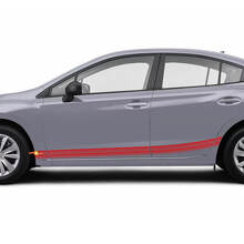 Pair Rocker Panel Side Skirt Vinyl Body Car Stripe Racing Vinyl Decal Sticker fit Suba Impreza
 3