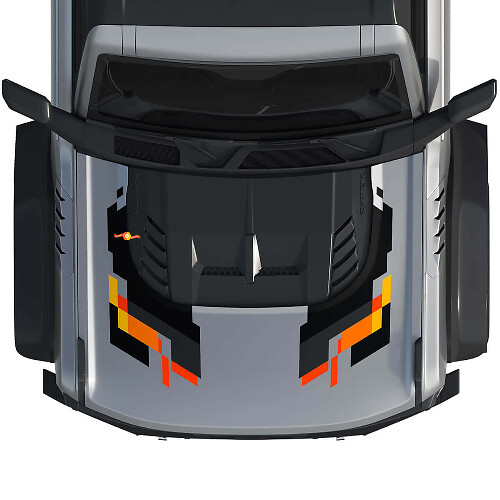 Hood Vinyl Decal Sticker Graphics Kit fit Ford Bronco Raptor Style
