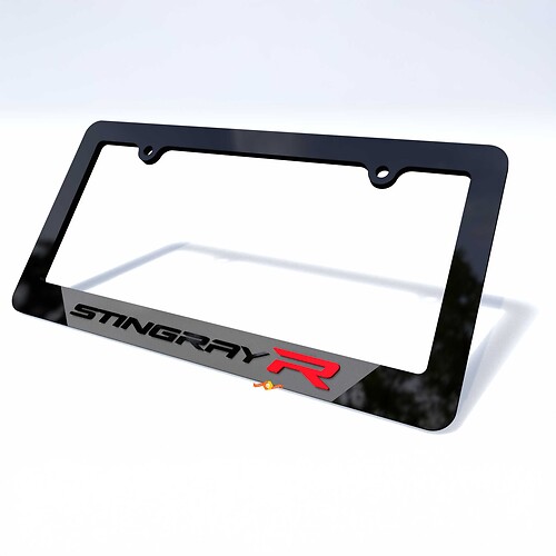 Stingray R Vehicle License Plate Covers Frames Vehicle Decor for Chevrolet Corvette C8
