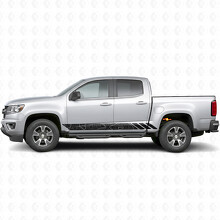 Topographic Contour Door & Rocker Panel Vinyl Stripes for Chevrolet Colorado 2nd Gen 2015-2022_2