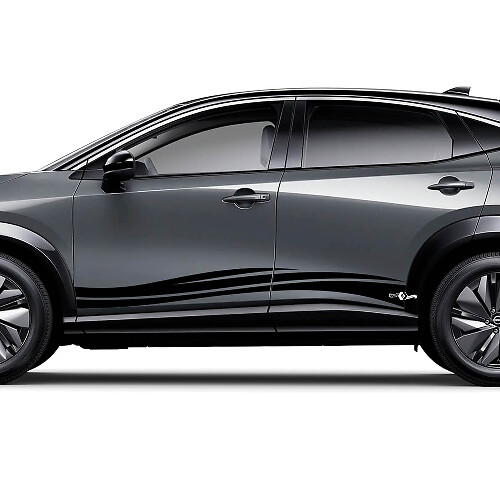 Sides Universal Wave Graphics Decal Kit for Nissan ARIYA
