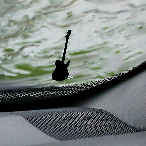 Guitar Jeep Wrangler Windshield Easter Egg Corner Decal - Custom Vinyl Graphic
