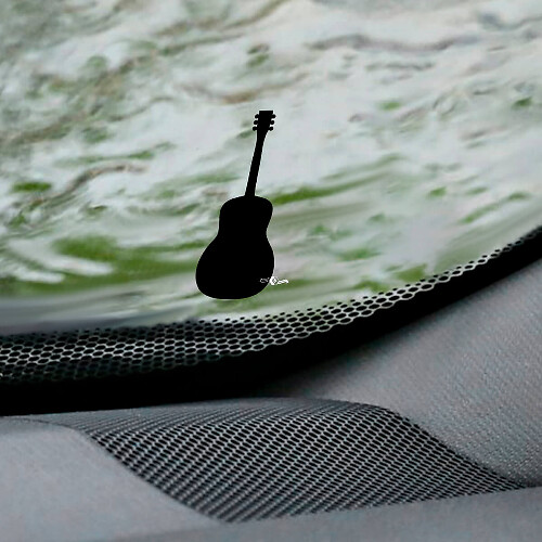 Guitar Jeep Wrangler Windshield Easter Egg Corner Decal - Custom Vinyl Graphic 2
