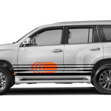 Retro Vintage Stripes like Islander style Side Decal Graphics for Lexus GX460
 2