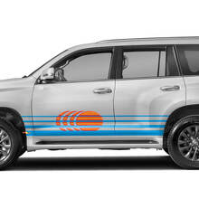 Retro Vintage Stripes like Islander style Side Decal Graphics for Lexus GX460
 3