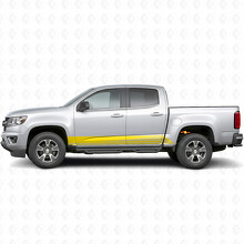 Parallel Contour Door & Rocker Panel Vinyl Stripes for Chevrolet Colorado 2nd Gen 2015-2022_3