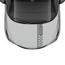 Hood Checkered Stripe Racing Graphics Decal for Nissan ARIYA
 2