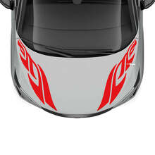 Hood Dual Tribal Stripe Racing Graphics Decal for Nissan ARIYA
 3