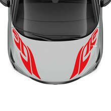 Hood Dual Tribal Stripe Racing Graphics Decal for Nissan ARIYA
 3