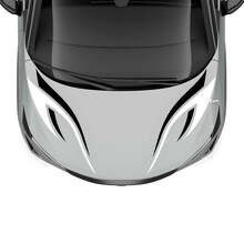 Hood Dual Colours Tribal Stripe Racing Graphics Decal for Nissan ARIYA
 2