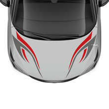 Hood Dual Colours Tribal Stripe Racing Graphics Decal for Nissan ARIYA
 3