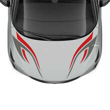 Hood Dual Colours Tribal Stripe Racing Graphics Decal for Nissan ARIYA
 3