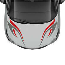 Hood Dual Tribal Stripe Racing Graphics Decal 2 for Nissan ARIYA 3