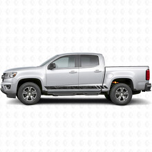 Topographic Band Door & Rocker Panel Vinyl Stripes for Chevrolet Colorado 2nd Gen 2015-2022_2