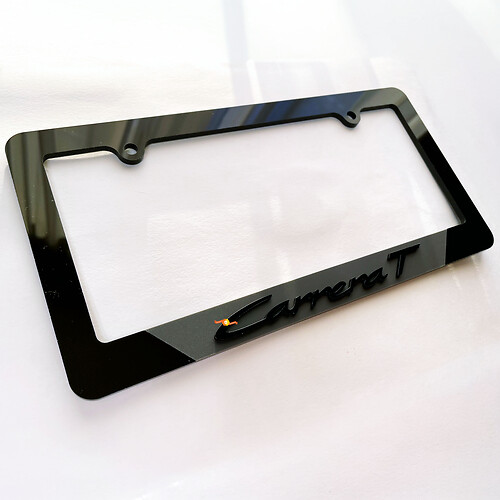 Porsche Carrera T Vehicle License Plate Covers Frames Decor Black
 1