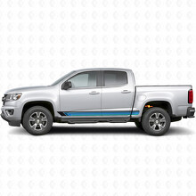 Vintage Band Door & Rocker Panel Vinyl Stripes for Chevrolet Colorado 2nd Gen 2015-2022_2