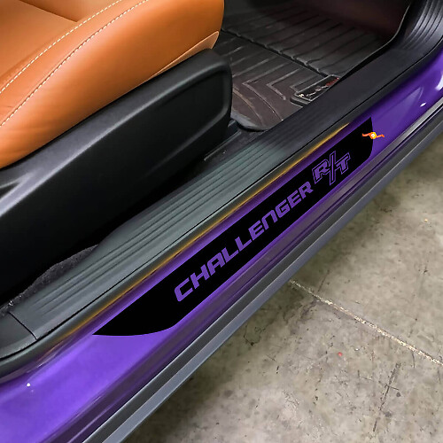 Lettreing Vinyl Door Sill Stripe Decals For Dodge Challenger