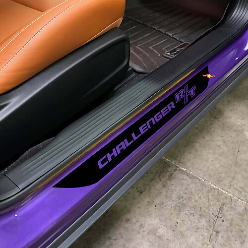 Lettering Vinyl Door Sill Stripe Decals For Dodge Challenger 