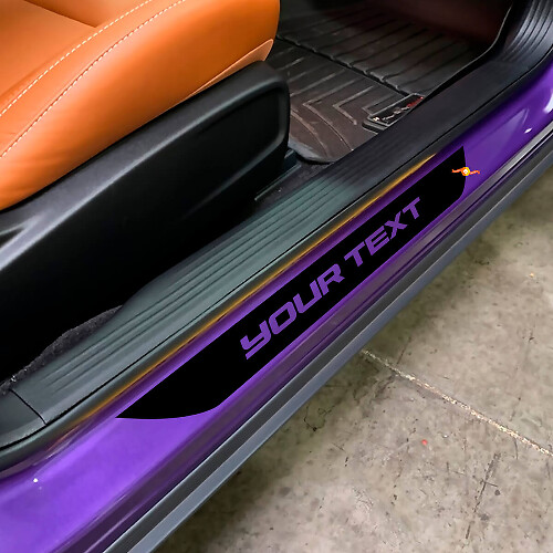 Custom Lettering Door Sill Stripe Vinyl Decals Kit for Dodge Challenger 
