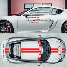 GT4 Clubsport Racing Side Hood Roof Windshield Baner Decals Stickers Graphics for Porsche 718 Cayman
 3