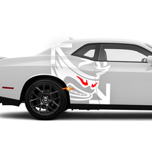 Two colours SRT Hellcat Red Eye Side Decals Stickers For Dodge Challenger Redeye or Charger
 2