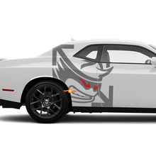 Two colours SRT Hellcat Red Eye Side Decals Stickers For Dodge Challenger Redeye or Charger
 3