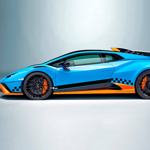 Autocross Stripe Flag Side Vinyl Decal Sticker Graphics 2 for Lamborghini STO 1