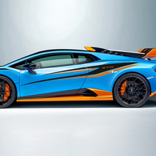 Two colours Tribal Stripes Side Vinyl Decal Sticker Graphics for Lamborghini STO
 3