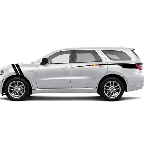 Side rear and front Hash Fender Stripes Door Vinyl Graphic Decal Stripes for Dodge Durango
