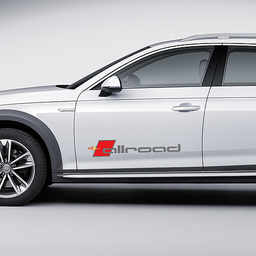Pair Audi Allroad Decal Side Doors Stickers Decals
 1