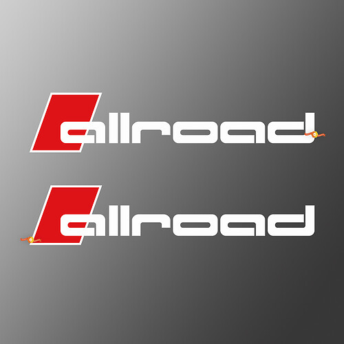 Caliper Audi Allroad Decal Side Doors Stickers Decals
 1