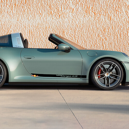 Side Doors Decorative Decal Sticker for Porsche 911 Targa 4S 2026
 1