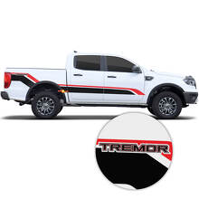 Truck Bed Side Decal Tremor Set Vinyl Stripe Stickers for Ford Super Duty F250 F150
 2