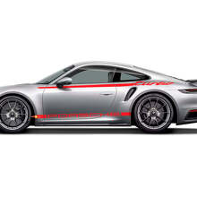 911 Turbo S 50 Years 2025 graphique Heritage Design bandes Kit Décalque Autocollant pour Porsche 911 Turbo S 992.2 3