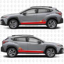 Side Doors Stripes Mountains Rocker Panel Vinyl Decals Stickers for Suba Crosstrek
 3