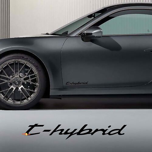 T-hybrid Side Doors Decal Sticker for Porsche 911 turbo S T-hybrid
 1