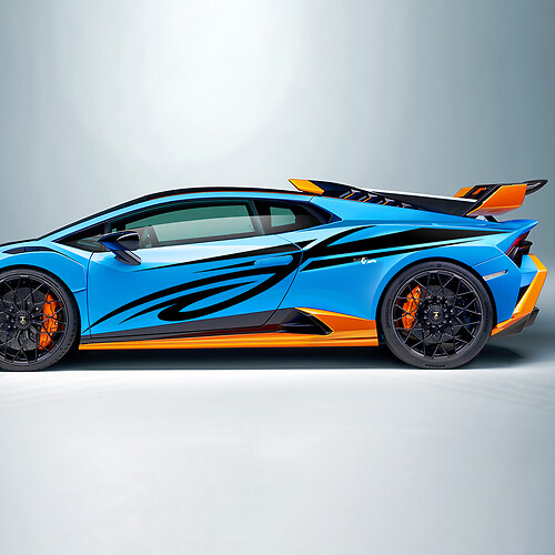 Racing Tribal Stripes Side Vinyl Decal Sticker Graphics for Lamborghini STO
 1