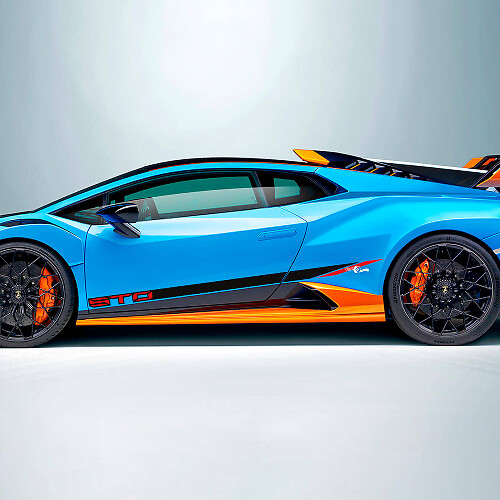 Racing incline Stripes Side Vinyl Decal Sticker Graphics for Lamborghini STO 2
 1