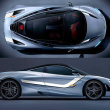 McLaren 720S Full body Hood Side Stripes Graphics Vinyl Decal Sticker
 2