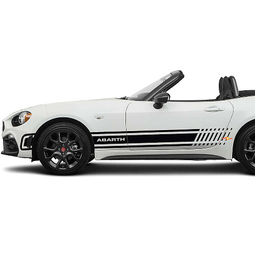 Side Racing Stripe Decal Graphics Sticker for Fiat 124 Spider Abarth
 1