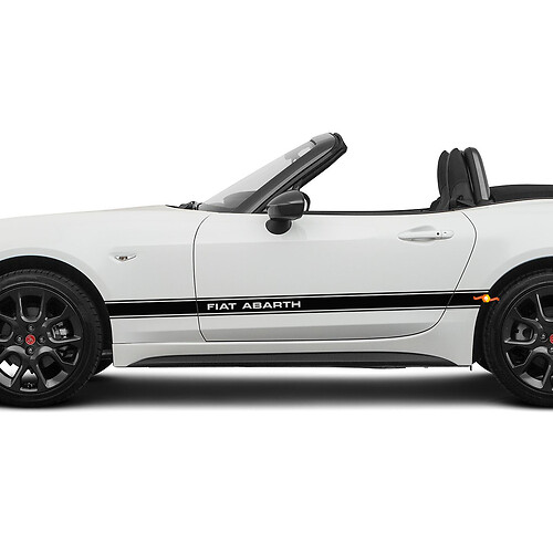 Side Abarth Racing Stripe Decal Graphics Sticker for Fiat 124 Spider Abarth
