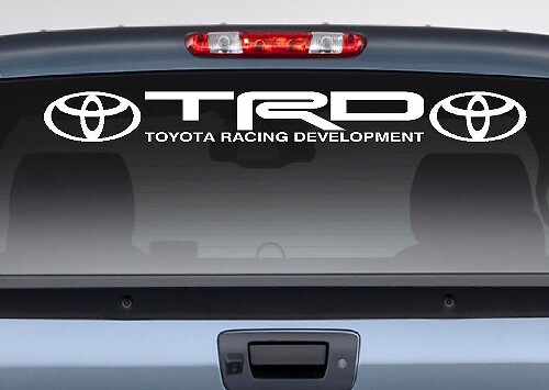TRD Racing Development Rear Window Vinyl Decal for Toyota 