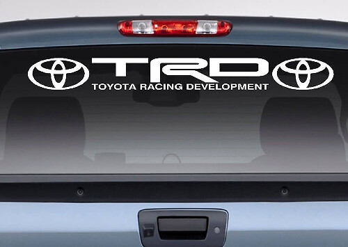TRD Racing Development Rear Window Vinyl Decal for Toyota Cars
